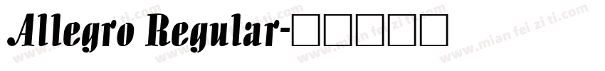 Allegro Regular字体转换